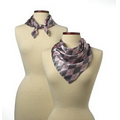 Pink Argyle Silk Scarf - 21"x21"